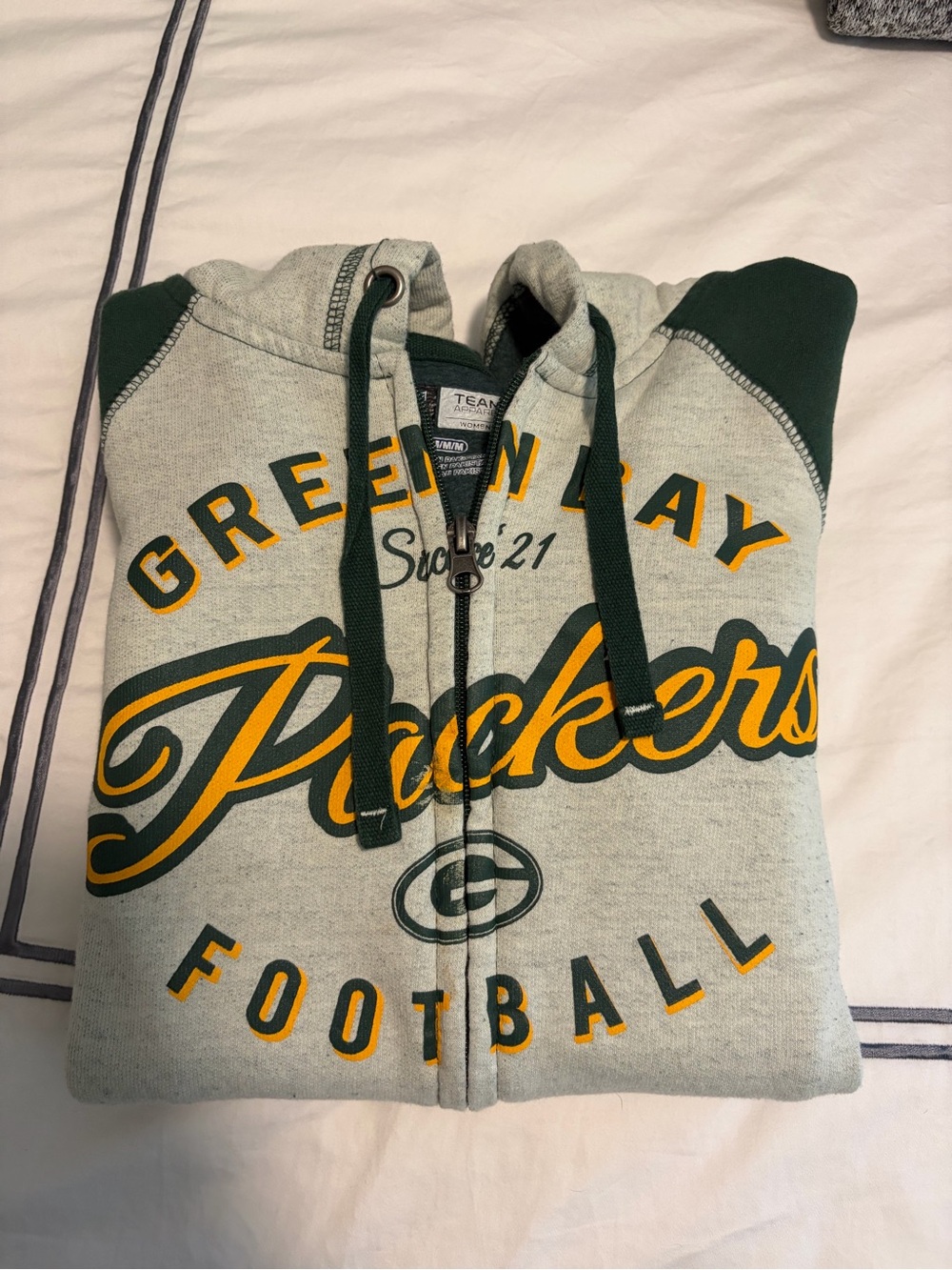 NFL Green Bay Packers Gray & Green Full-Zip Hoodie